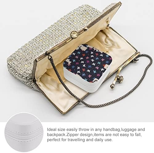 Kutija za nakit mala prijenosna putna torbica od PU kože organizator za pohranu prstenja, naušnica, ogrlica, narukvica-leptir iz crtića