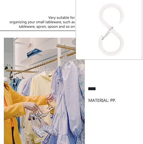 Angoily 16pcs s kuke odjeća multifunkcionalna tava viseća zavjesa na otvorenom pp garderobe vrećica u obliku vješanja lonci oblik ručnika
