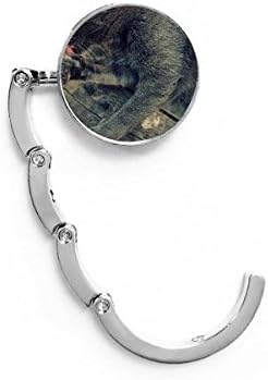 Životinjski uzorak siva mačka za fotografije kuka ukrasna kopča ekstenzija sklopiva vješalica