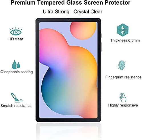 [2-pack] Galaxy Tab S6 Lite/SM-P610 Zaštitni zaštitnik, Zaštitnik zaslona od kaljenog stakla za Samsung Galaxy Tab S6 Lite/SM-P610