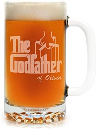 Filmovi na staklu The Godfather Film Veliko pivo Stein Personalizirano službeno licencirano kolekcionarsko premium urezano 25 unci