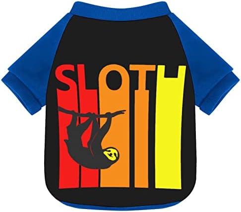 FunnyStar Vintage Retro Sloth Print Temshirt Twimshirt s kombinezonom pulovera za runo za pse Mačka s dizajnom