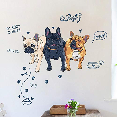 Zid psa vodootporno je ukrašen uklonjivim samo-ljepljivim plakatom.