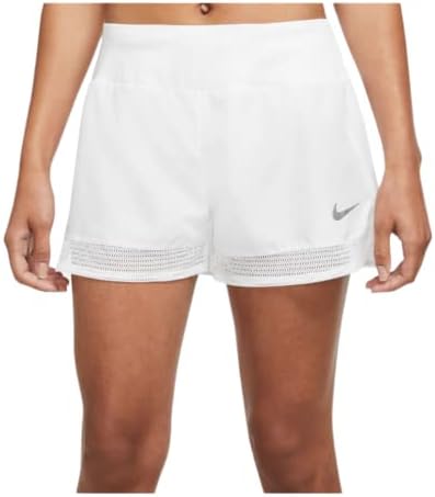 Nike ženska posada s dri-fit koji trči kratke hlače bijele boje