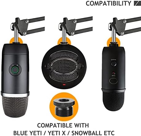 2 Adapter za navojni vijak, 5/8 mužjak do 3/8 ženski mikrofon za plavu Yeti/plavu snježnu kuglu/plava Yeti x mikrofonska stajalište