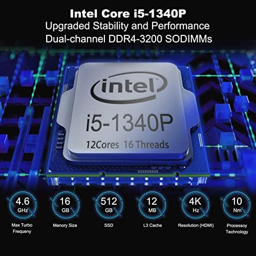 2023 Intel NUC Pro 13, NUC13ANHi5 Univerzalni mini-PC s 16 GB ram-a i 512 GB SSD-pogon s procesorom Core i5-1340 s podrškom za 4K /