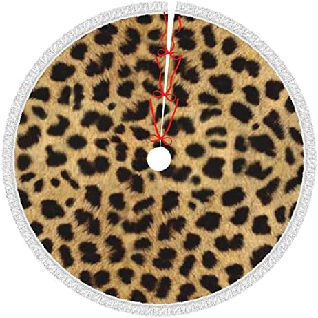 Leopard životinjski tisak tiskanje božićno drvce suknja s rezom 48 zadebljanje božićnih suknji suknje božićni ukrasi