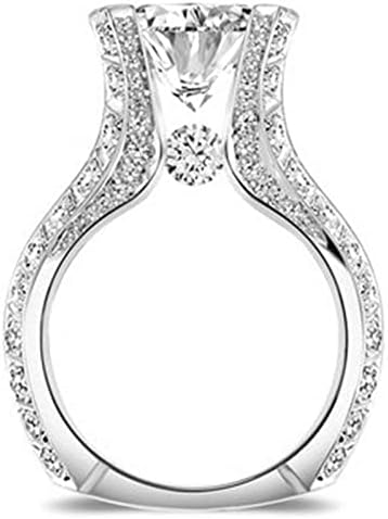 Ženski prstenovi Ženski zaručnički prstenovi modna geometrija u obliku Big Rhinestone vjenčani prsten Elegantni dijamantni prsten za