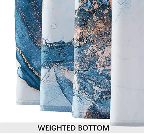 Yostev plavo zlato set za zavjese za tuširanje mramora, apstraktni granitni uzorak zavjese za tuširanje za dekor kupaonice, luksuzni