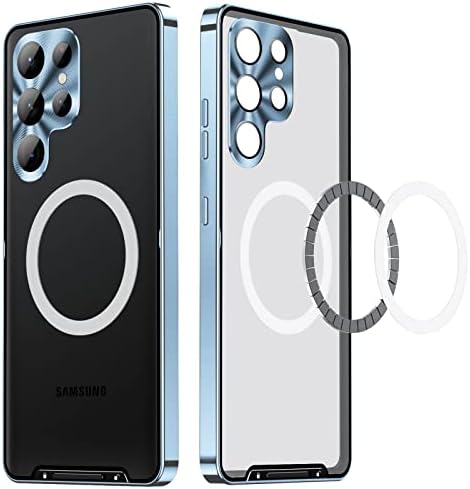Koeok futrola za Samsung Galaxy S23 Ultra, metalni odbojnik prozirni mat tvrdi PC stražnji poklopac za Samsung Galaxy S23 Ultra, kompatibilan