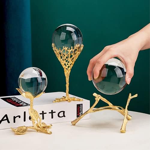 ZoTuoart kristalna kugla sa zlatnim postoljem ukrasi-nordijsko svjetlo luksuzni zanat Metal skulptura željezna umjetnost i k9 kristalna