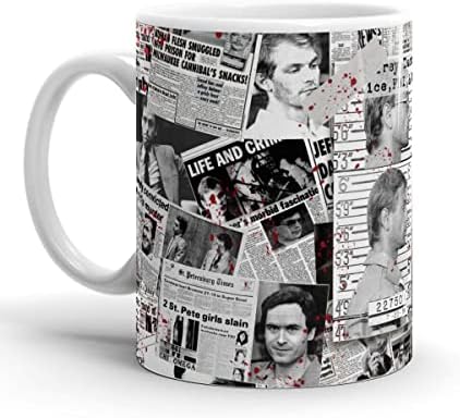 Šalice za kavu Jeffrey šalice Dahmer čaj Serijski rođendan ubojica Keramička putovanja 11 oz poklona šalice za kavu za prijateljicu