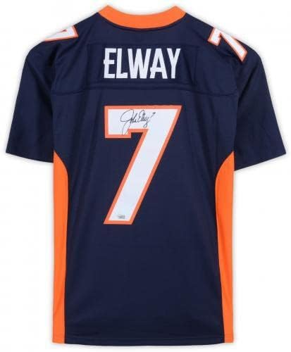 Uokvireni John Elway Denver Broncos Autografirani Mitchell & Ness mornarička replika Jersey - Autografirani NFL dresovi