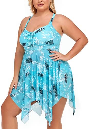Ženska jednodijelna kupaća haljina veličine plus s gaćicama kupaći kostimi mrežasti kupaći kostim tekući kupaći kostimi s križnim leđima