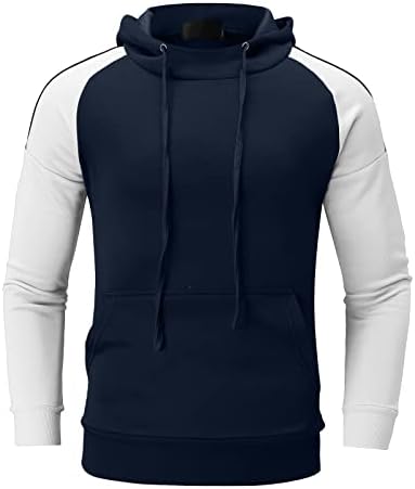 XXBR kapuljače za muške, zimske proljetne boje Blok patchwork s kapuljačama s kapuljačama trening Sports casual izvlačenje pulovera