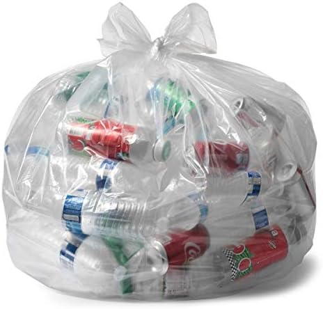Aluf Plastics 33 galona Prozirne vreće za smeće - - 33 X 39 - 1,5 mil - Teška industrijska obloga Clear Togs Clear Togs za recikliranje,