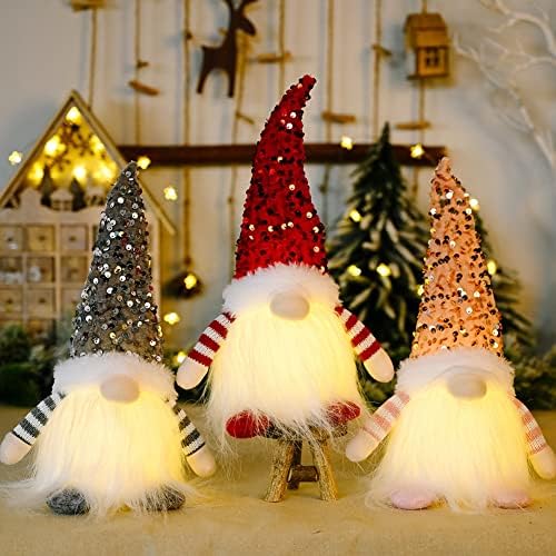 _ 3pcs LED svjetiljka Božićni Rudolph sa šljokičastim šeširom 11,82 bezlična Nova godina djeca odrasli Pokloni lutka dekoracija kućne