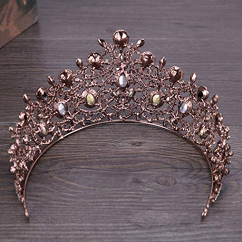 Barokna kruna i tijare Foite, Vintage kristalne krunice kraljice, vjenčane tijare mladenke, rođendanska kruna, Dodaci za kosu za maturalnu