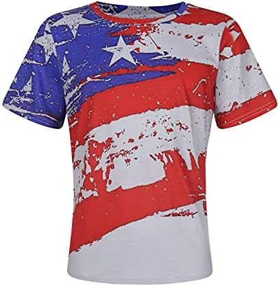 Majica američke zastave muške ljetne casual grafički print kratki rukavi vrhovi cool mišićni trening atletika tees Patriotska bluza