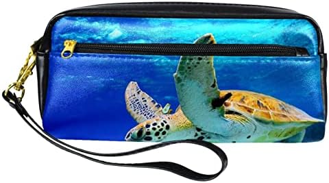 Tbouobt kozmetičke torbe torbe za žene, male torbice za šminkanje, plave morske morske kornjače