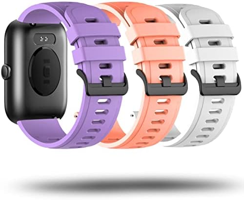 Smaate Silicon Watch Band kompatibilan s Tozo S2 Pro 44 mm 1.69 ”pametni sat, prozračni sportski remen za žene ili muškarce