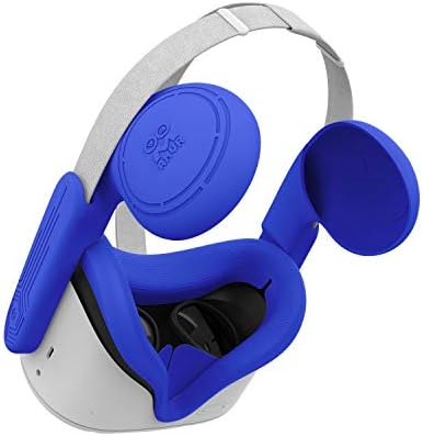 AMVR VR silikonski poklopac za lice i uši za Oculus Quest 2 slušalice, vodootporni vodootporni jastuk za lica za zamjenu i poboljšati