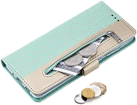 Torbica za novčanik od 921 do 6,8 inča, Elegantni čipkasti cvijet od meke PU kože s džepom s patentnim zatvaračem, torbica s torbicom