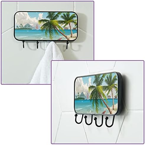 Ljepljive kuke teške zidne kuke za vješanje, morsku plažu palma, kuke za ručnike za kupaonice kuhinjske kuke