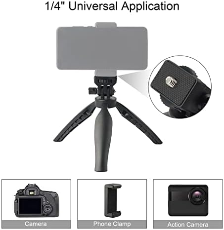 DSFeoigy Video Tripide DSLR kamera Statid za telefon 180 ° sklopljivo s univerzalnim priborom za fotografiranje sučelja od 1/4 inča
