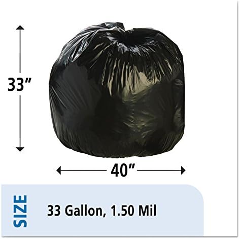 Stout T3340B15 reciklirane plastične vrećice za smeće 33gal 1,5 mil 33 x 40 smeđe/crne 100/ct