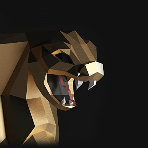WLL-DP King Cobra 3D kreativni papir Model DIY Paper Trophy Origami zagonetka za ukrašavanje kuće ukrasi Geometrijski papir skulptura