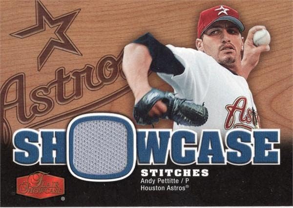 Andy Pettitte igrač istrošen Jersey Patch Baseball Card 2006 Sticke Gornji paluba SSan - MLB igra korištena dresova