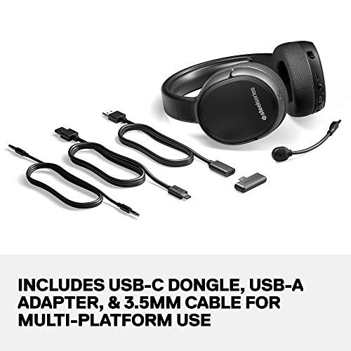 Wireless gaming headset SteelSeries Arctis 1 za Playstation – Bežična komunikacija USB-C – Odvojivi mikrofon ClearCast – za PS5, PS4,