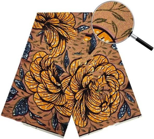 Afrička Tkanina Ankara Afrička pravi vosak tiskani pamuk Dizajn Afrička krpa tkanina za haljinu 6 jardi-Afrička Tkanina dvorište