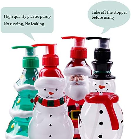 Božićni dozatorski sapun, dozator sapuna, dozator šampona, posude za losion, Djed Mraz, snjegović, božićna plastična pumpa u obliku