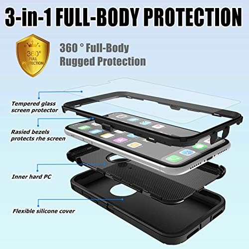 Ottartaks iPhone XS futrola sa zaštitom zaslona teška camo iphone x za muškarce Boys otporan na zaštitni slučaj punog tijela za iPhone