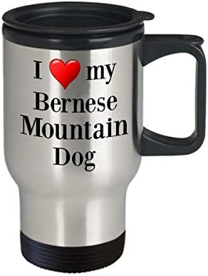 Šalica za putničke pse Bernese - toplinski izolirani nehrđajući čelik ljubitelj psa za kavu poklon