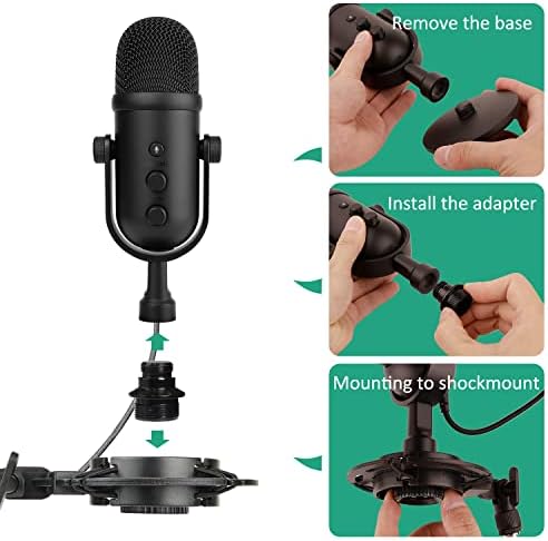 Rigych Razer Seiren V2 Pro Boom Arm Microphone, podesivi stalak za mikrofon s pop filterom, udarnom nosačem, stezaljkom teških stola