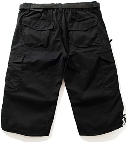 IEPOFG muške vanjske kratke kratke hlače taktičke polovine kratkih hlača s više džepova Capris Quick Dry Athletic Works Gym hlače