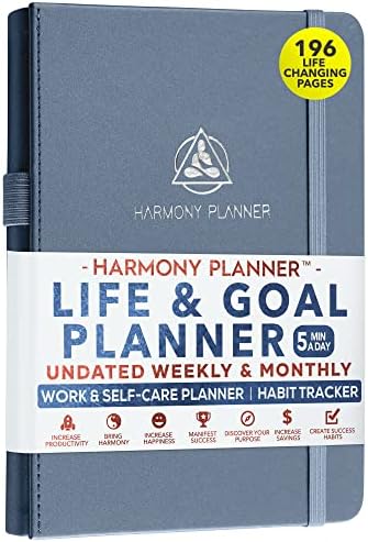 Planer ciljeva i planer života - 12 -mjesečno putovanje za donošenje harmonije u vašem životu. Tjedni planer za povećanje produktivnosti,