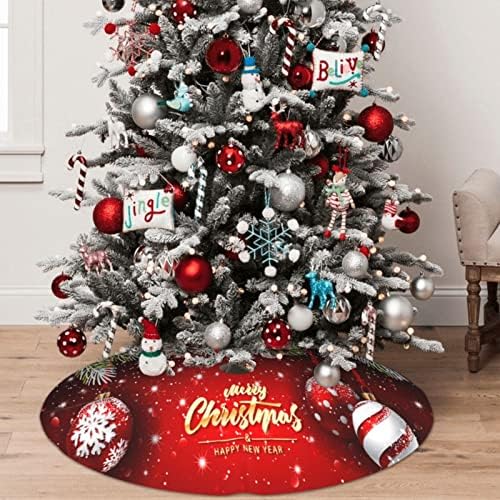 Božićno drvce suknja božićna kugla crvena jelka grana 36 inča božićne suknje za 4 ft olovke za odmor na odmoru Nova godina dekoracija