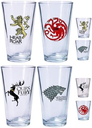 Tamni konj stripa Game of Thrones čaša od Pinte i set čaša od 8 komada