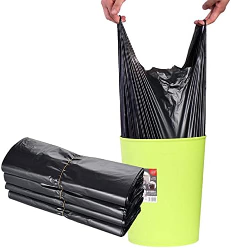 STOBOK Crne torbe za smeće 200 pcs Male kućne uredske torbe Ruči otpad za vrećicu za smeće spavaće sobe kupaonica kuhinja prsluk zadebljana