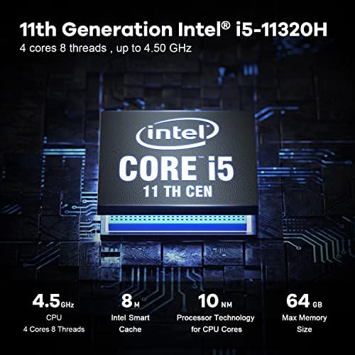 Mini računala Beelink SEI | Mini-PC Intel Core I5 11320H 16 GB DDR4 i 500 GB M. 2 NVMe SSD, dual-band Wi-Fi 6 2,4 G + 5,8 G, dual 4K