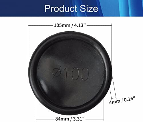 Guma GromMet 5pcs 100 mm montaža dia otporna na ulje armaturne gumene gumene gumene kabela za ožičenje crne boje, aicosineg