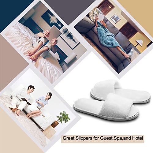Bijele papuče s otvorenim nožnim prstima za spa, goste zabave, hotele i putovanja