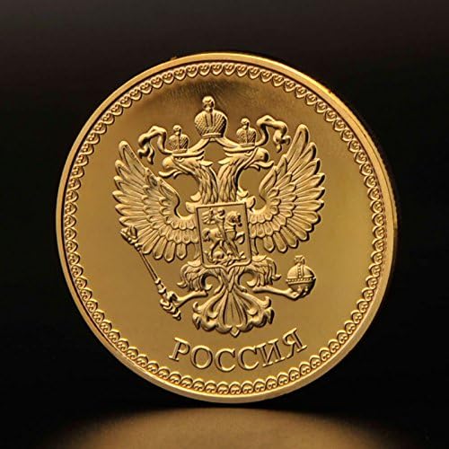 Rusija Peter Veliki memorijalni sovjetski poni galoping ruski vizantijski orao medalja zlato novčić