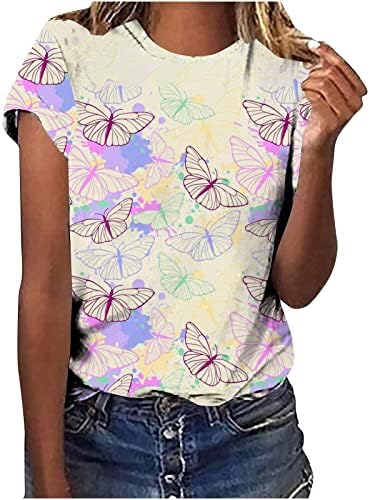 3d tiskana košulja za žene grafički leptir tiskane majice ljetne kratke rukave majice za kućne ljubimce moda 2023 Ženska odjeća ljetna