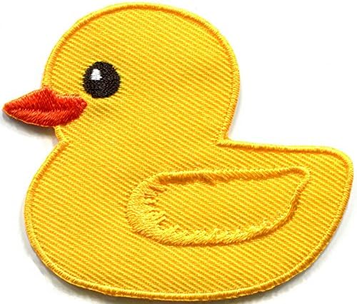 Žuta patka Ducky Retro Boho 70S Kids Fun Empoided Applique Iron-On Patch S-1173
