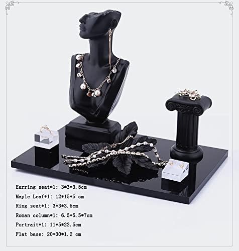 Izvrsni stalak za prikaz nakita držač za prikaz nakita 6pcs akrilni stalci za prikaz ogrlice Komplet nakita za prikaz ogrlice Poprsje